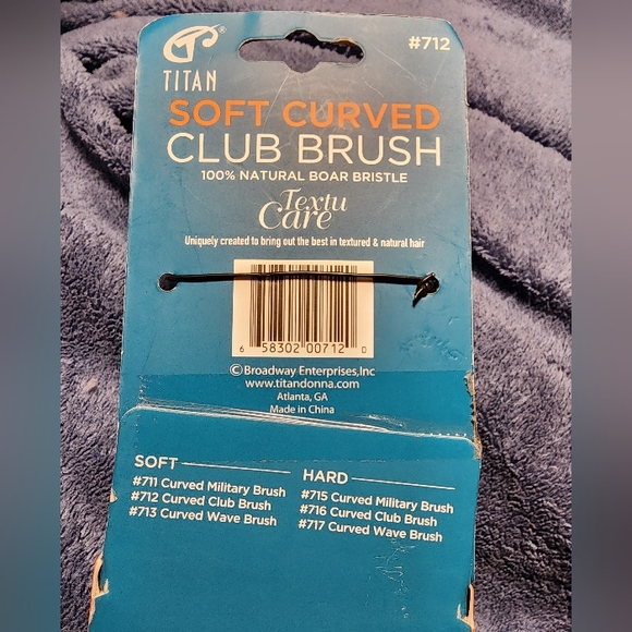 New Titan Boar Bristle Soft Curved Club Brush #712 Premium Collection - Picture 6 of 10